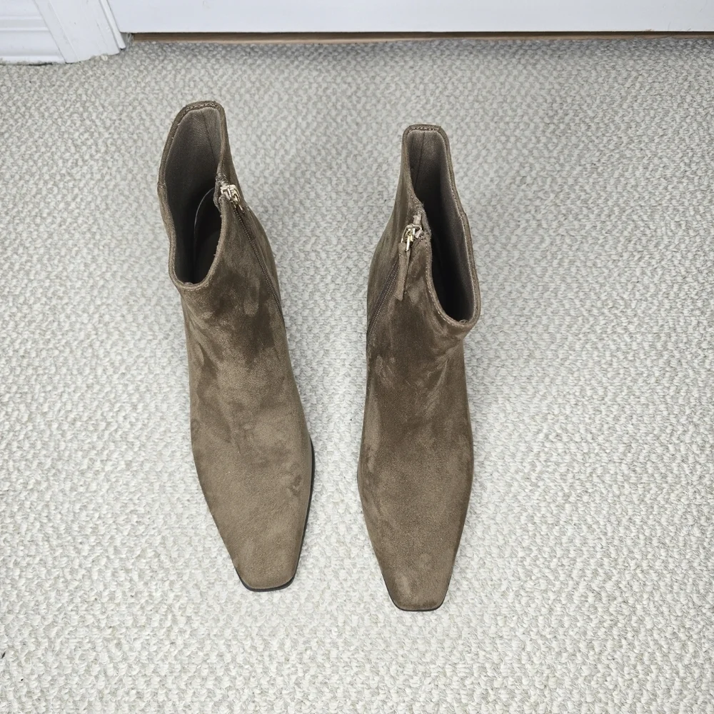 Old Navy City Bootie Ankle Boots Latte Beige 7.5